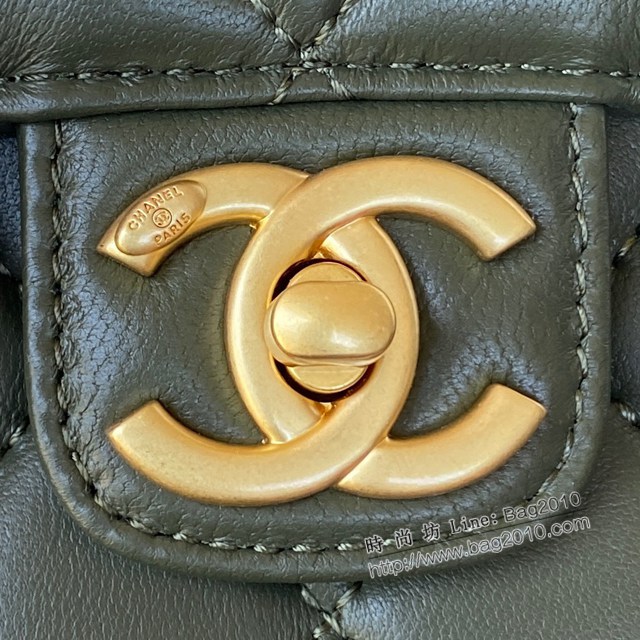 Chanel專櫃新款22K復古黑金mini方胖小號女包 AS3648 香奈兒山羊皮小方胖 djc4430